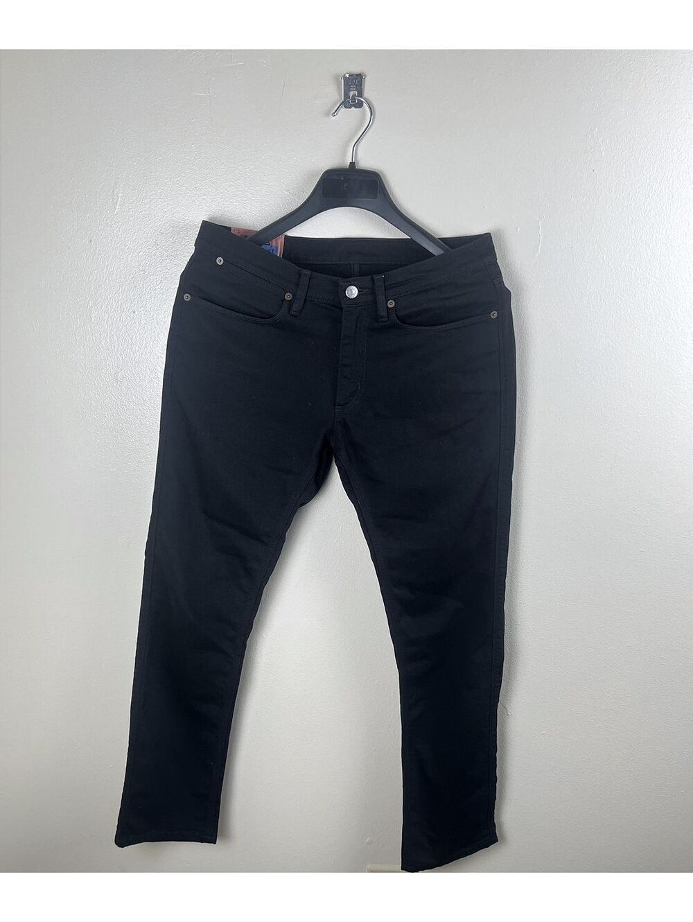 Acne Studios Bla Konst Slim Tapered Black Jeans Men's 32x32 Five Pocket